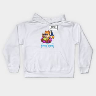 Where Do Baby Cats Learn To Swim? Kids Hoodie